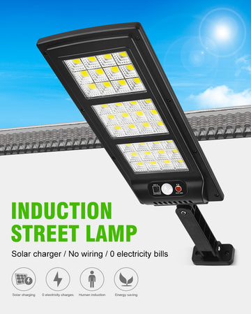 144 COB Solar Street Light Lamp Motion Sensor Lights Remote Garden Yard Flood AU