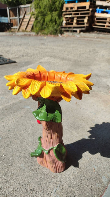 Small Sunflower Bird Baths Garden Bird Bath Dish Resin Bowl Home Garden Yard Lawn Decora