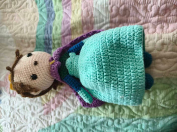 Handmade Crochet Princess Anna Doll – Frozen Inspired Amigurumi Toy for Girls & Collectors
