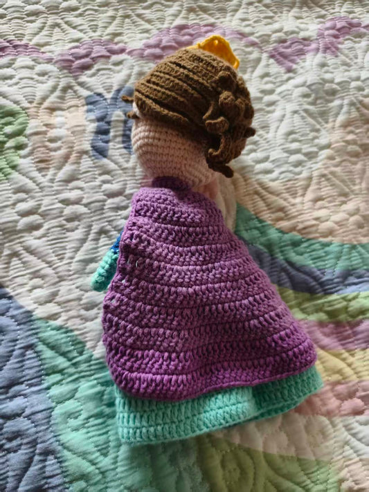 Handmade Crochet Princess Anna Doll – Frozen Inspired Amigurumi Toy for Girls & Collectors