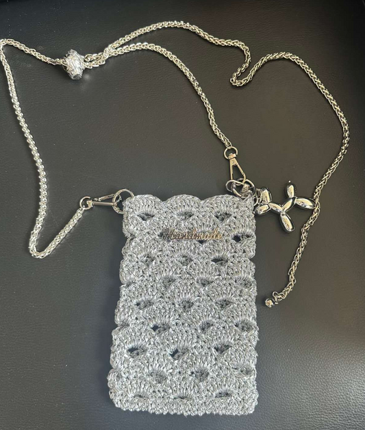Premium Custom Metallic Crochet Bags | Personalized Handwoven Shoulder & Crossbody Bags