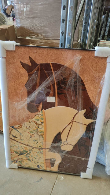 Large Horse Artwork – Aluminum Frame (73 x 100cm)