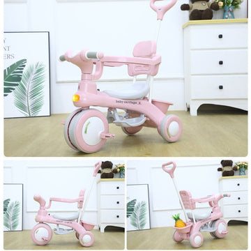 Children's tricycle trolley toddler bicycle 1-6 years old music tricycle