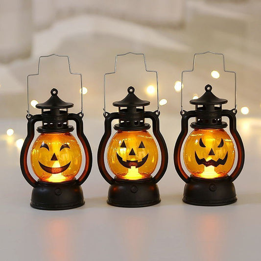 Bulk buy $10 for 6 pcs Creative Halloween Pumpkin Lamp Decor Hanging Ornament