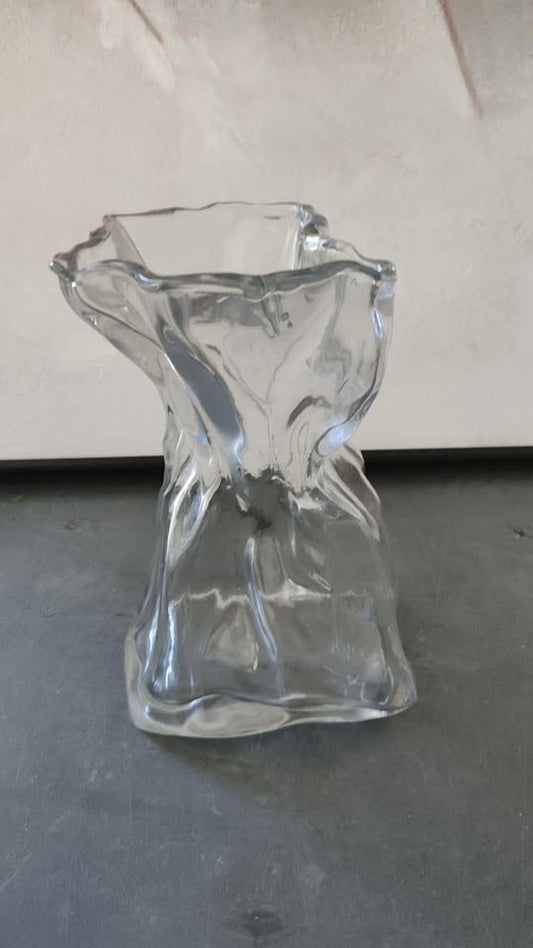 Irregular Glass Vase for Fresh/Silk/Dried Flowers Modern Decorative Holder