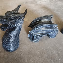 Pacific Giftware Medieval Fantasy Dragon Emerging from Lawn Statue Three Part Decor