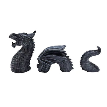 Dragon Garden Statue – Emerging Lawn Ornament (3-Piece)