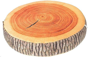 Round Throw Pillow, 3D Digital Print Comfortable Kids Funny Cute Wood Log Pillow
