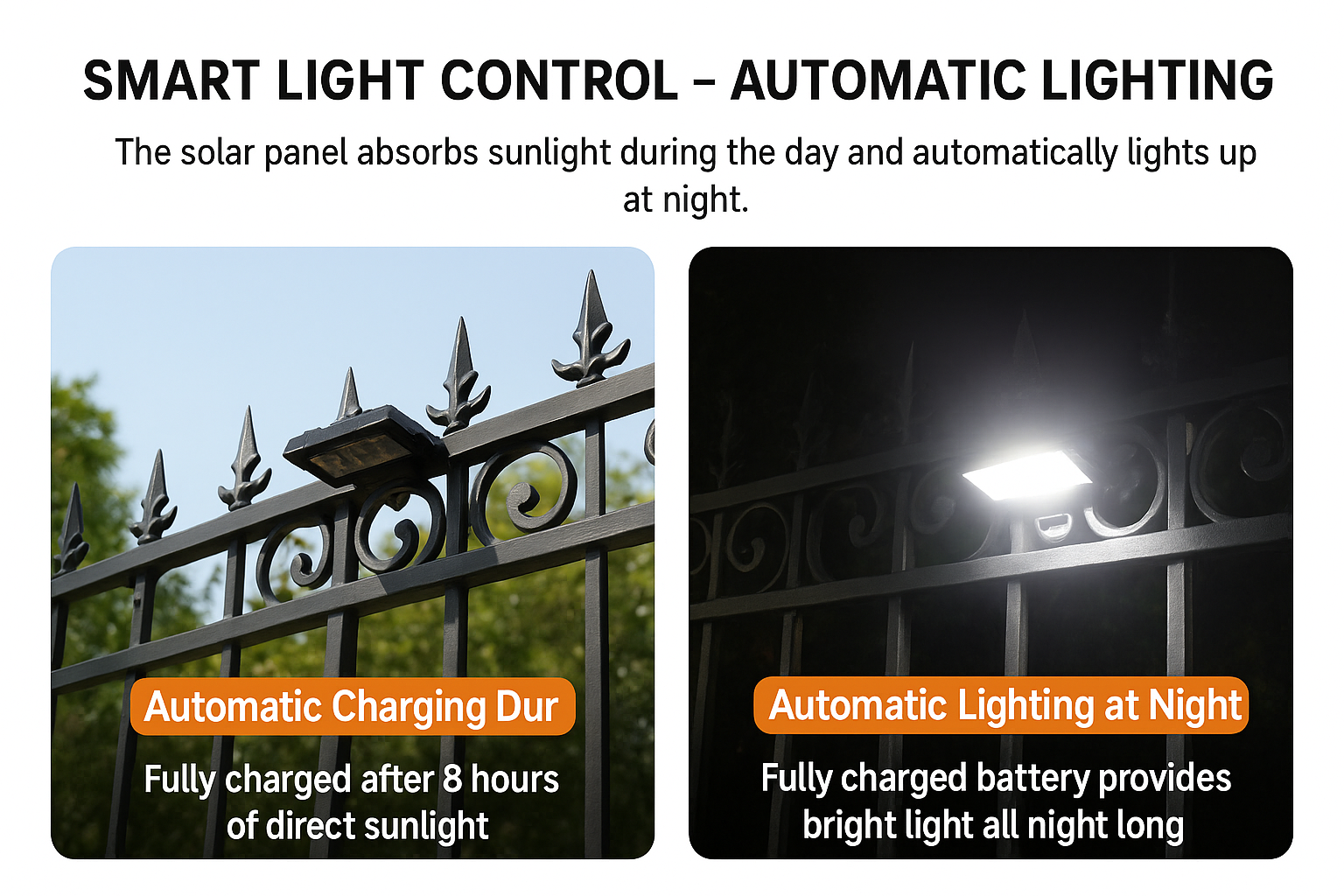 Removable Smart Solar/USB Clip-On Light with Motion Sensor