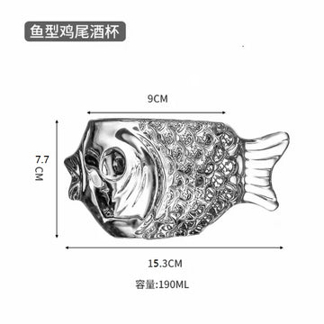 Vintage Fish-Shaped Cocktail Glass – 190ml