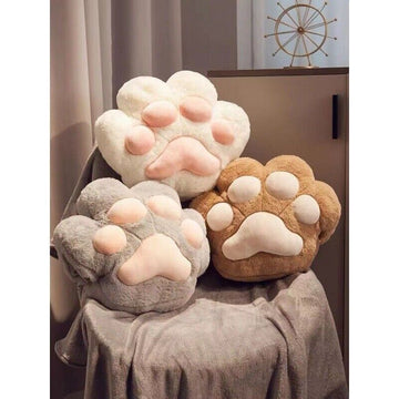 Cat paw pillow and blanket set 2function cushion dia50cm blanket size170*100cm